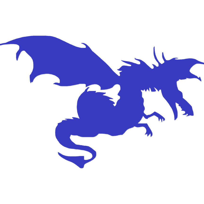 Dragon Reptile Fantasy - Decal Sticker - Multiple Color & Sizes